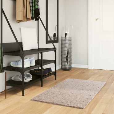vidaXL Χαλί Shaggy PAMPLONA με Ψηλό Πέλος Μοντέρνο Μπεζ 60x110cm