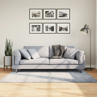 vidaXL Χαλί Shaggy PAMPLONA με Ψηλό Πέλος Μοντέρνο Μπλε 120x170cm
