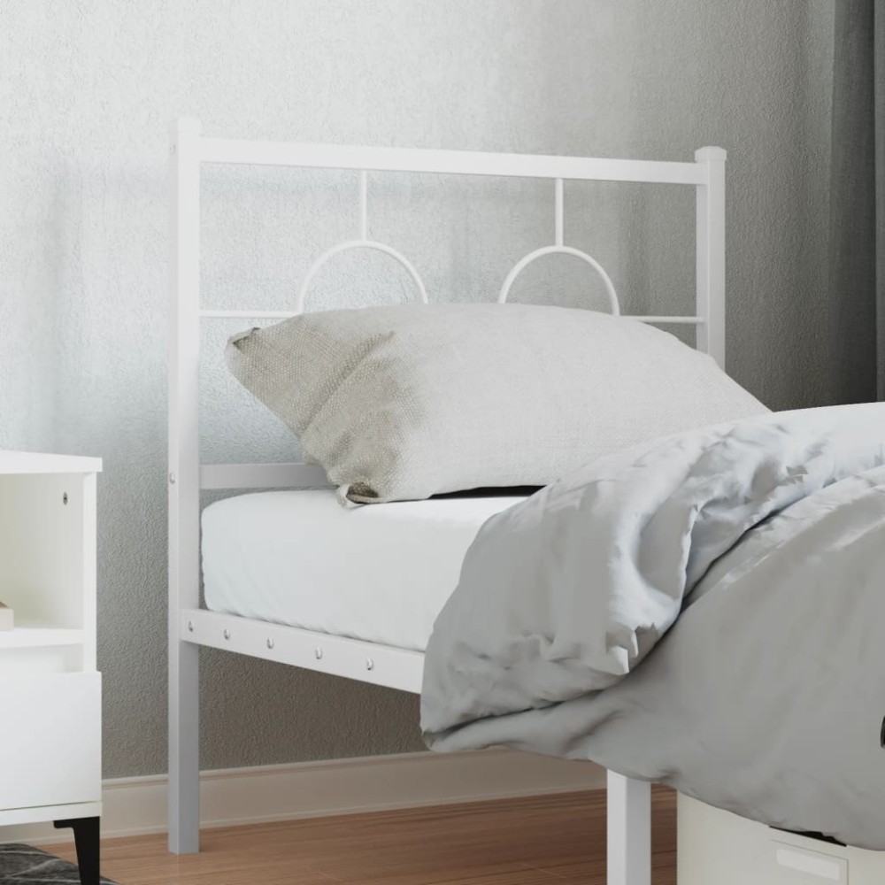 vidaXL Κεφαλάρι Λευκό Μεταλλικό 85x3x91cm 1 τεμ.