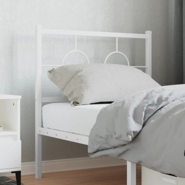 vidaXL Κεφαλάρι Λευκό Μεταλλικό 85x3x91cm 1 τεμ.