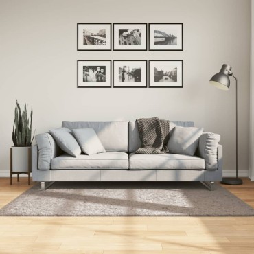 vidaXL Χαλί Shaggy PAMPLONA με Ψηλό Πέλος Μοντέρνο Μπεζ 120x170cm