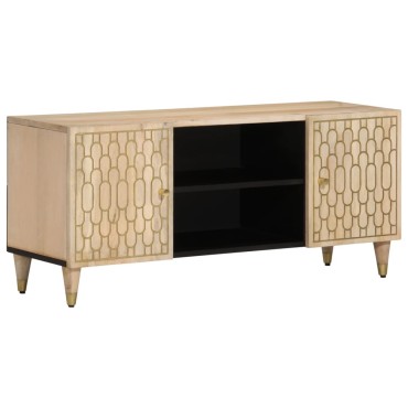 vidaXL Έπιπλο Τηλεόρασης 105x33x46cm από Μασίφ Ξύλο Μάνγκο