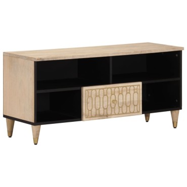 vidaXL Έπιπλο Τηλεόρασης 100x33x46cm από Μασίφ Ξύλο Μάνγκο