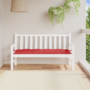 vidaXL Μαξιλάρι Πάγκου Κήπου Κόκκινο 150x50x7cm Ύφασμα Oxford