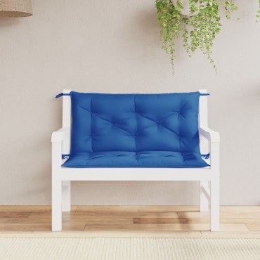 vidaXL Μαξιλάρια Πάγκου Κήπου 2 τεμ Μπλε Ρουά 100x50x7cm Ύφ. Oxford