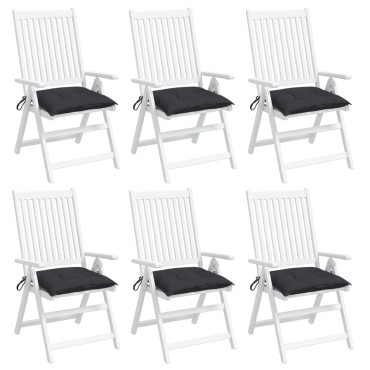 vidaXL Μαξιλάρια Παλέτας Κήπου 6 τεμ. Μαύρα 50x50x7cm Oxford Ύφασμα