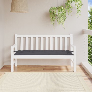 vidaXL Μαξιλάρι Πάγκου Κήπου Ανθρακί 150x50x7cm Ύφασμα Oxford