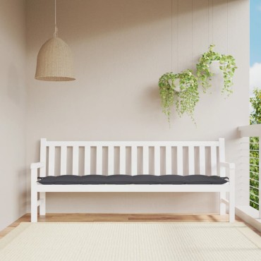 vidaXL Μαξιλάρι Πάγκου Κήπου Ανθρακί 200x50x7cm Ύφασμα Oxford