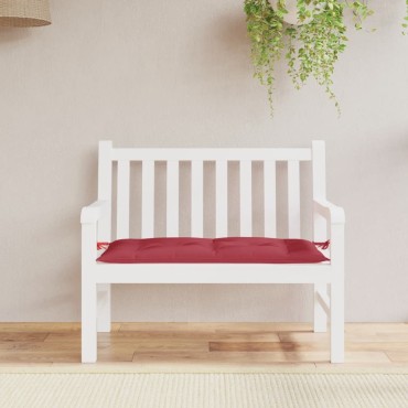 vidaXL Μαξιλάρι Πάγκου Κήπου Μπορντό 110x50x7cm Ύφασμα Oxford