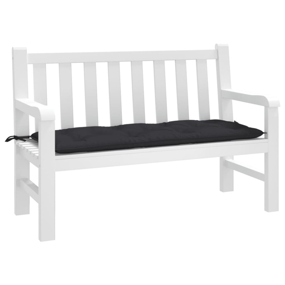 vidaXL Μαξιλάρι Πάγκου Κήπου Μαύρο 120x50x7cm Ύφασμα Oxford