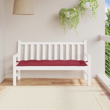 vidaXL Μαξιλάρι Πάγκου Κήπου Μπορντό 150x50x7cm Ύφασμα Oxford