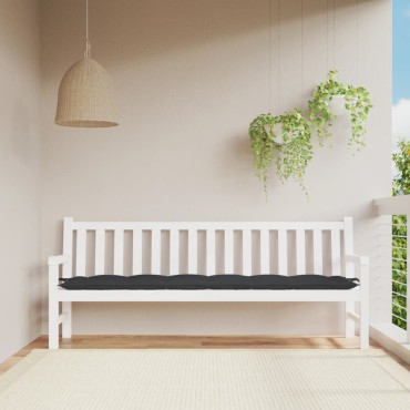 vidaXL Μαξιλάρι Πάγκου Κήπου Μαύρο 200x50x7cm Ύφασμα Oxford