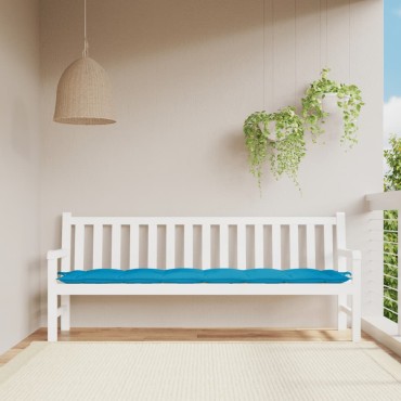 vidaXL Μαξιλάρι Πάγκου Κήπου Αν. Μπλε 200x50x7cm Ύφασμα Oxford