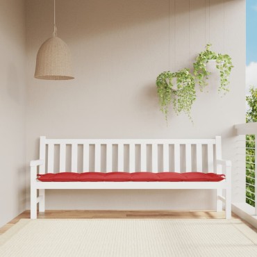 vidaXL Μαξιλάρι Πάγκου Κήπου Κόκκινο 200x50x7cm Ύφασμα Oxford