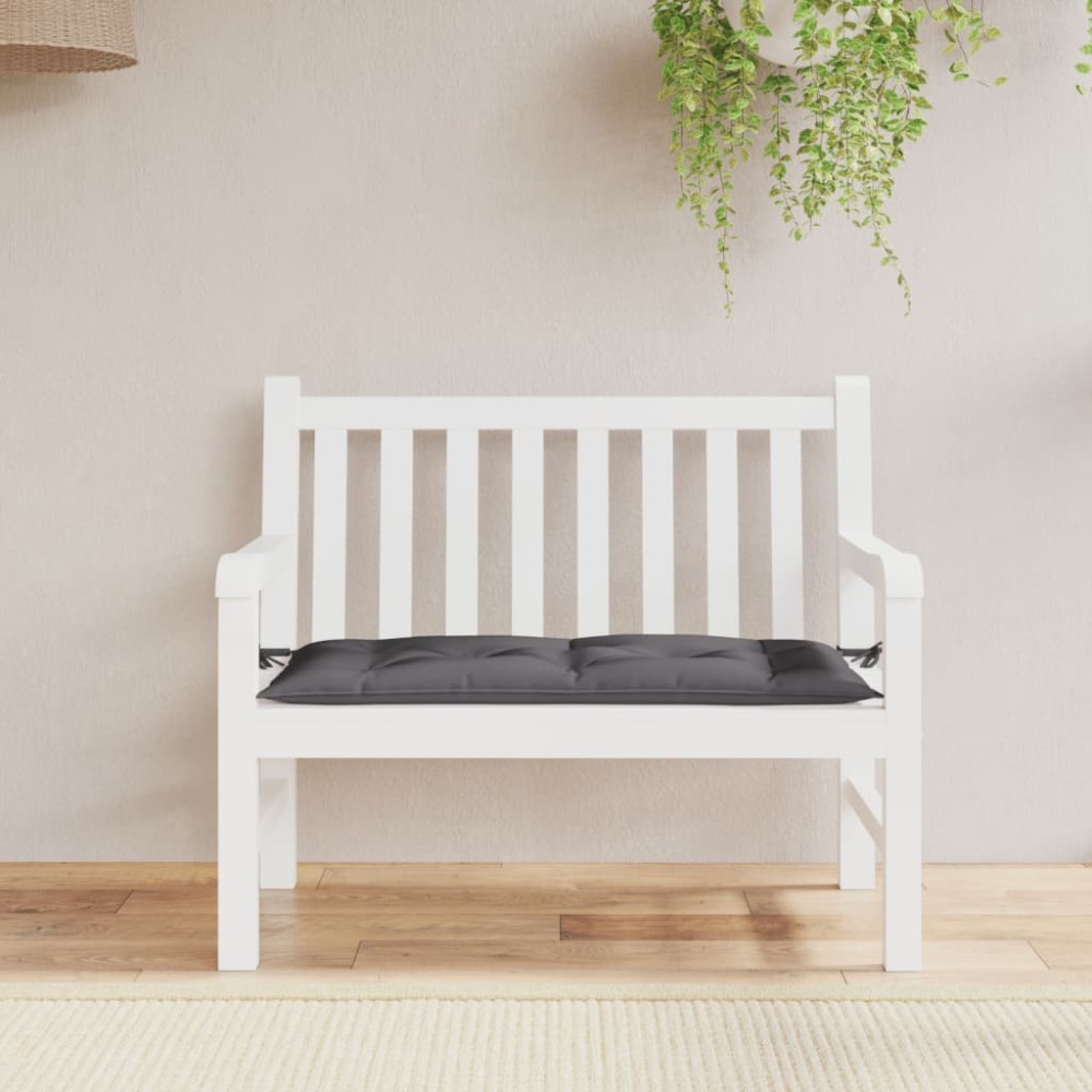 vidaXL Μαξιλάρι Πάγκου Κήπου Ανθρακί 110x50x7cm Ύφασμα Oxford