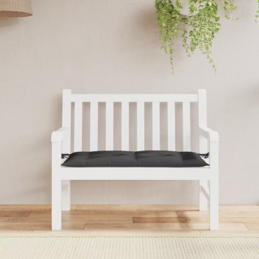 vidaXL Μαξιλάρι Πάγκου Κήπου Μαύρο 110x50x7cm Ύφασμα Oxford