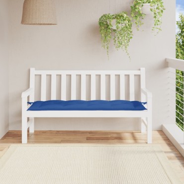 vidaXL Μαξιλάρι Πάγκου Κήπου Μπλε Ρουά 150x50x7cm Ύφασμα Oxford