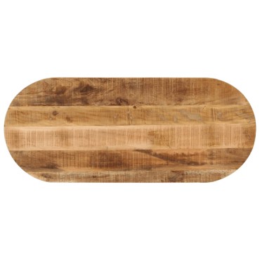 vidaXL Επιφάνεια Τραπεζιού Οβάλ 100x50x3,8cm Μασίφ Ακατ. Ξύλο Μάνγκο 1 τεμ.