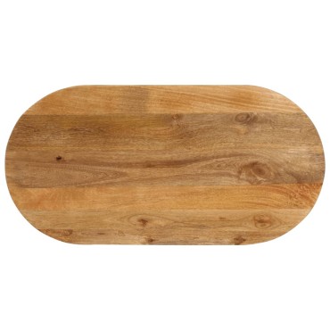 vidaXL Επιφάνεια Τραπεζιού Οβάλ 100x50x3,8cm Μασίφ Ξύλο Μάνγκο 1 τεμ.