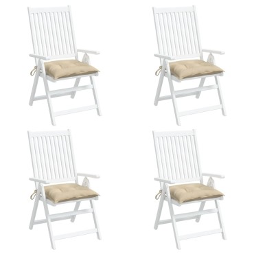 vidaXL Μαξιλάρια Παλέτας Κήπου 4 τεμ. Μπεζ 50x50x7cm Oxford Ύφασμα