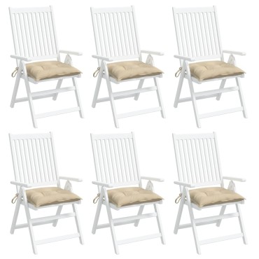 vidaXL Μαξιλάρια Παλέτας Κήπου 6 τεμ. Μπεζ 50x50x7cm Υφασμάτινα
