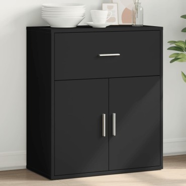 vidaXL Βοηθητικό Ντουλάπι Μαύρο 60x31x70cm από Επεξεργασμένο Ξύλο 1 τεμ.
