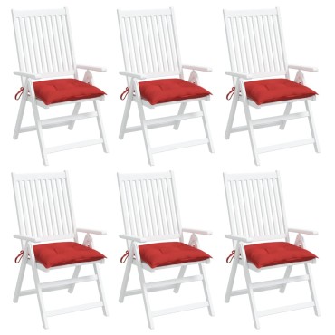 vidaXL Μαξιλάρια Παλέτας Κήπου 6 τεμ. Κόκκινο 50x50x7cm Oxford Ύφασμα