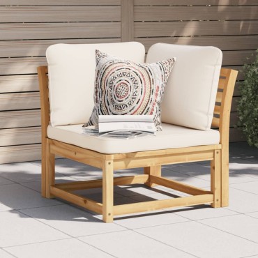 vidaXL Καναπές Κήπου Γωνιακός Μαξιλάρια 73x73x65cm Μασίφ Ξύλο Ακακίας 1 τεμ.