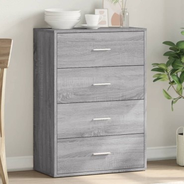 vidaXL Μπουφές Γκρι Sonoma 60x31x84cm από Επεξεργασμένο Ξύλο 1 τεμ.
