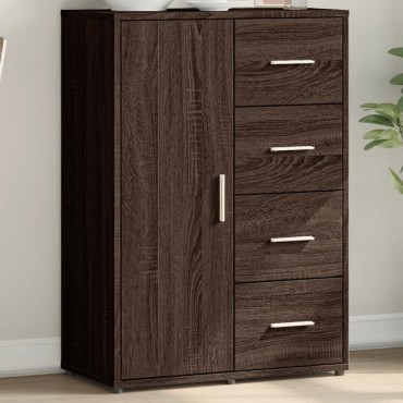 vidaXL Συρταριέρα Καφέ Δρυς 60x31x84cm από Επεξεργασμένο Ξύλο 1 τεμ.