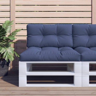 vidaXL Μαξιλάρι Παλέτας Ναυτικό Μπλε 120x40x12cm Υφασμάτινο