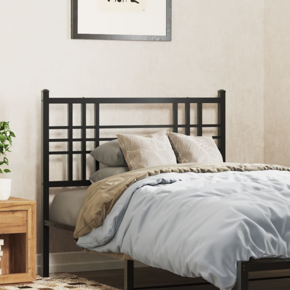 vidaXL Κεφαλάρι Μαύρο Μεταλλικό 104,5x3x90cm 1 τεμ.