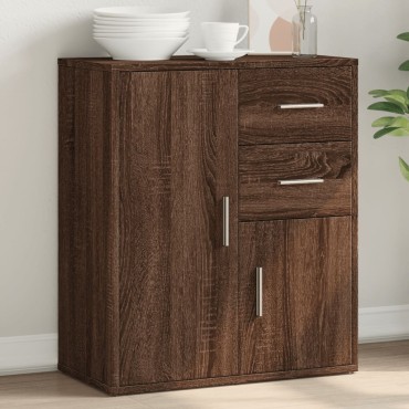 vidaXL Βοηθητικό Ντουλάπι Καφέ Δρυς 60x31x70cm από Επεξεργασμένο Ξύλο 1 τεμ.