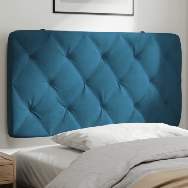 vidaXL Μαξιλάρι για Κεφαλάρι Μπλε Βελούδο 102x6x48cm 1 τεμ.