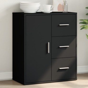 vidaXL Βοηθητικό Ντουλάπι Μαύρο 60x31x70cm από Επεξεργασμένο Ξύλο 1 τεμ.