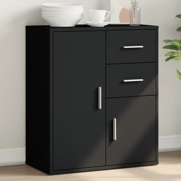 vidaXL Βοηθητικό Ντουλάπι Μαύρο 60x31x70cm από Επεξεργασμένο Ξύλο 1 τεμ.