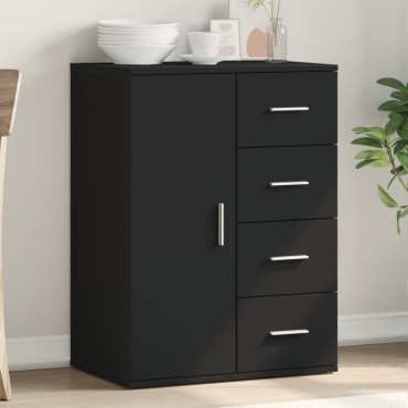 vidaXL Ραφιέρα Μαύρη 59x39x80cm από Επεξεργασμένο Ξύλο 1 τεμ.