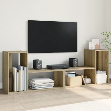 vidaXL Έπιπλα Τηλεόρασης 2 τεμ. Sonoma Δρυς 75x30x50cm Επεξ. Ξύλο