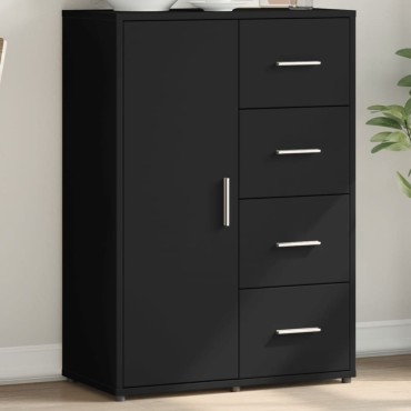 vidaXL Συρταριέρα Μαύρη 60x31x84cm από Επεξεργασμένο Ξύλο 1 τεμ.