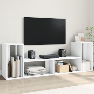 vidaXL Έπιπλα Τηλεόρασης 2 τεμ. Λευκά 75x30x50cm Επεξεργασμένο Ξύλο