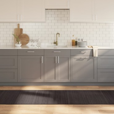 vidaXL Χαλί Ορθογώνιο Σκούρο Καφέ 70x400cm Μπαμπού