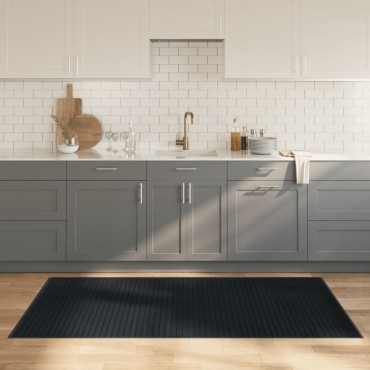 vidaXL Χαλί Ορθογώνιο Γκρι 100x200cm Μπαμπού