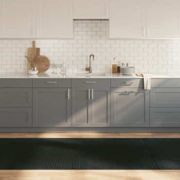 vidaXL Χαλί Ορθογώνιο Γκρι 100x1000cm Μπαμπού