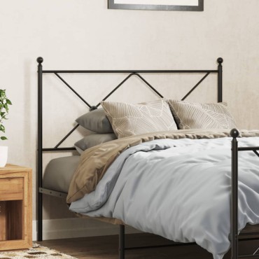 vidaXL Κεφαλάρι Μαύρο Μεταλλικό 105x3x90,5cm 1 τεμ.