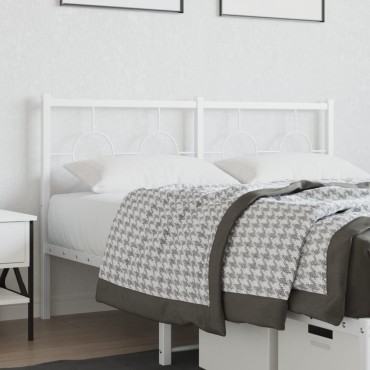 vidaXL Κεφαλάρι Λευκό Μεταλλικό 142x3x91cm 1 τεμ.