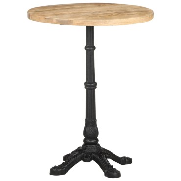 vidaXL Τραπέζι Bistro 60x76cm Ακατέργαστο Ξύλο Μάνγκο 1 τεμ.