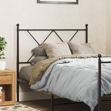 vidaXL Κεφαλάρι Μαύρο Μεταλλικό 95x3x90,5cm 1 τεμ.