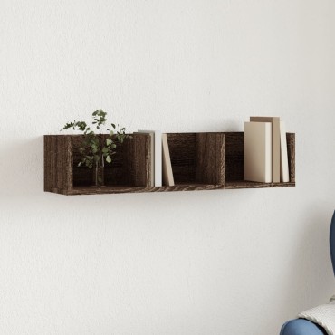 vidaXL Ντουλάπι Τοίχου Καφέ Δρυς 75x18x16,5cm Επεξεργασμένο Ξύλο 1 τεμ.