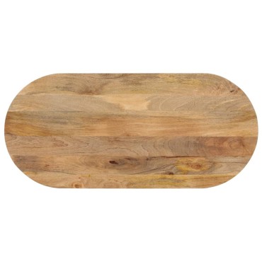 vidaXL Επιφάνεια Τραπεζιού Οβάλ 110x50x2,5cm Μασίφ Ξύλο Μάνγκο 1 τεμ.