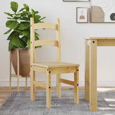 vidaXL Καρέκλες Τραπεζαρίας 2 τεμ. 40x46x99cm Μασίφ Ξύλο Πεύκου